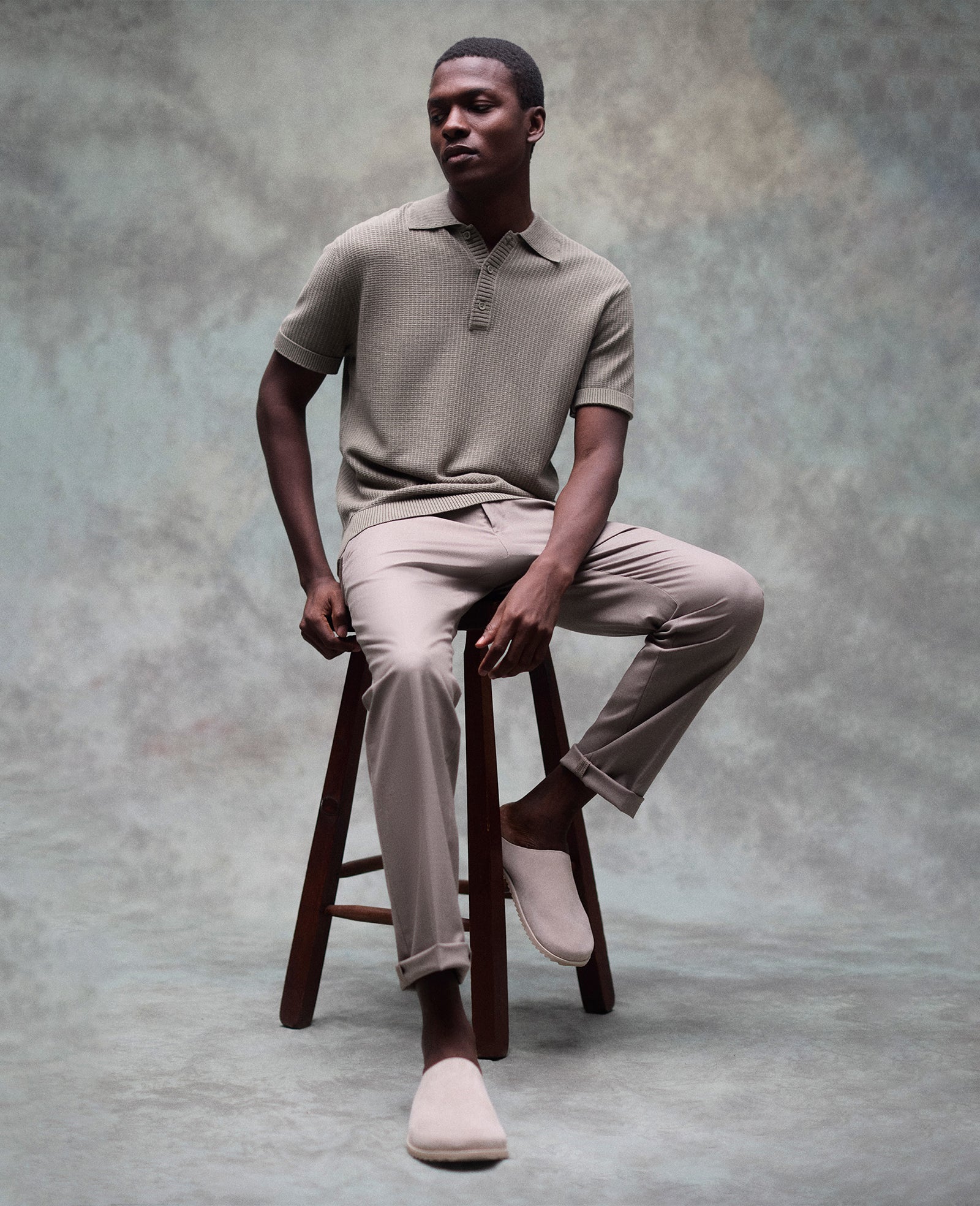 Kenneth Cole Reaction Clothing Slim-Fit Stretch Twill Dress Pant pantaloni oatmeal