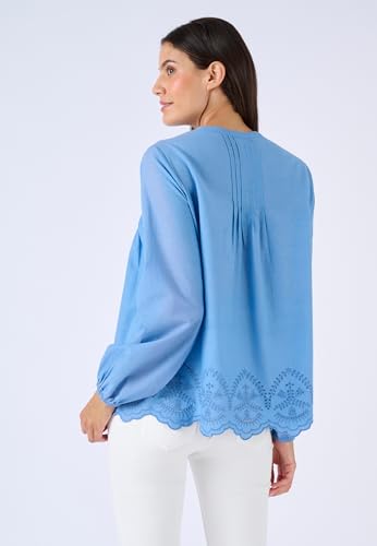 Damart Prêt-à-porter Camicetta base ricamata donna in cotone biologico