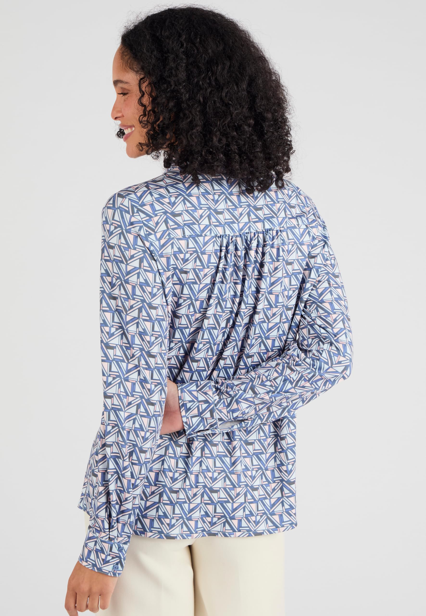 Damart Prêt-à-porter Camicetta a maglia calda donna stampa geometrica 38-40