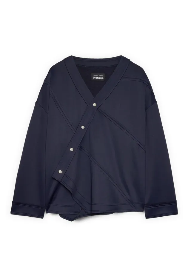 Fiorella Rubino Maglie e felpe Felpa con chiusura asimmetrica S Plus over