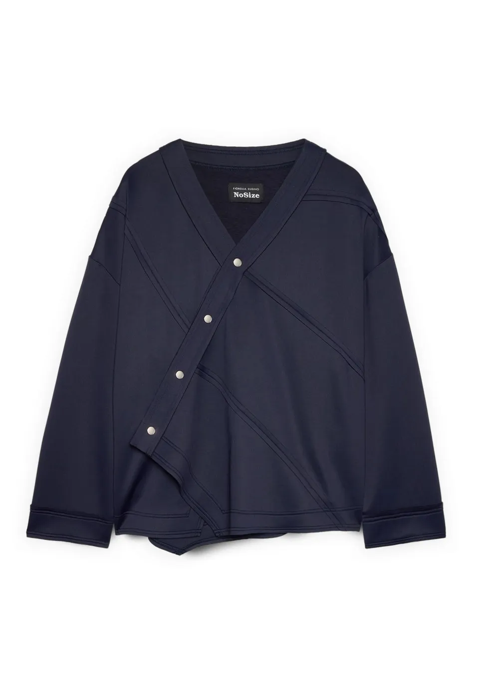 Fiorella Rubino Maglie e felpe Felpa con chiusura asimmetrica S Plus over