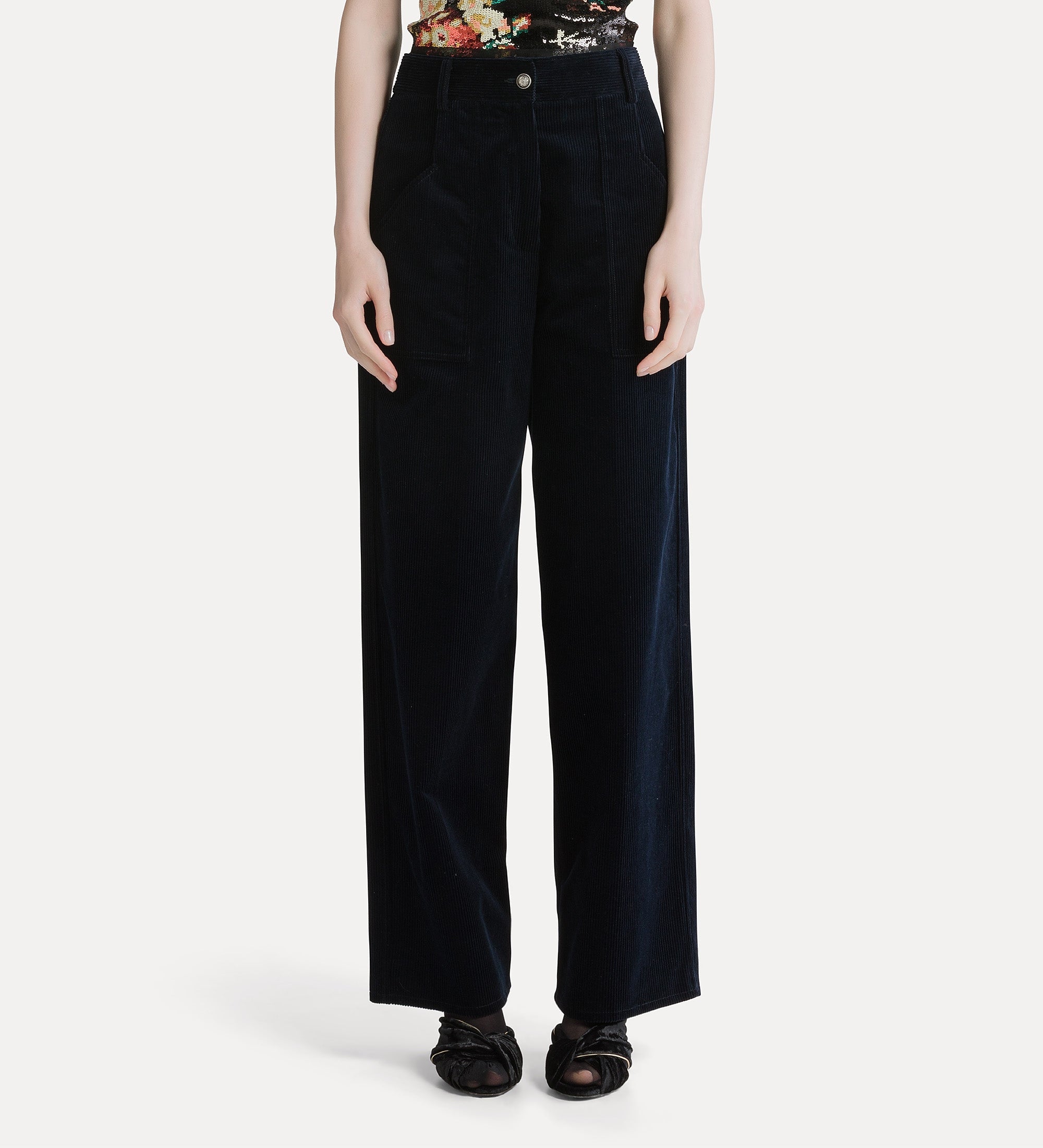Forte pantaloni corduroy cargo trousers night pantaloni cargo in velluto a coste