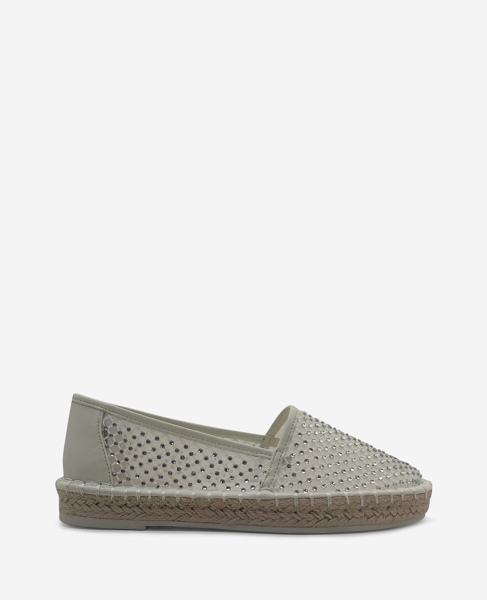 Kenneth Cole Reaction Bonne espadrillas in rete color crema plateau 2 cm