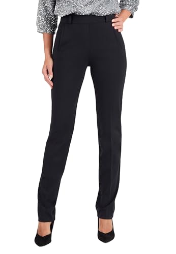 Damart Prêt-à-porter Pantaloni filettabili in maglia Milano bi-Stretch neri