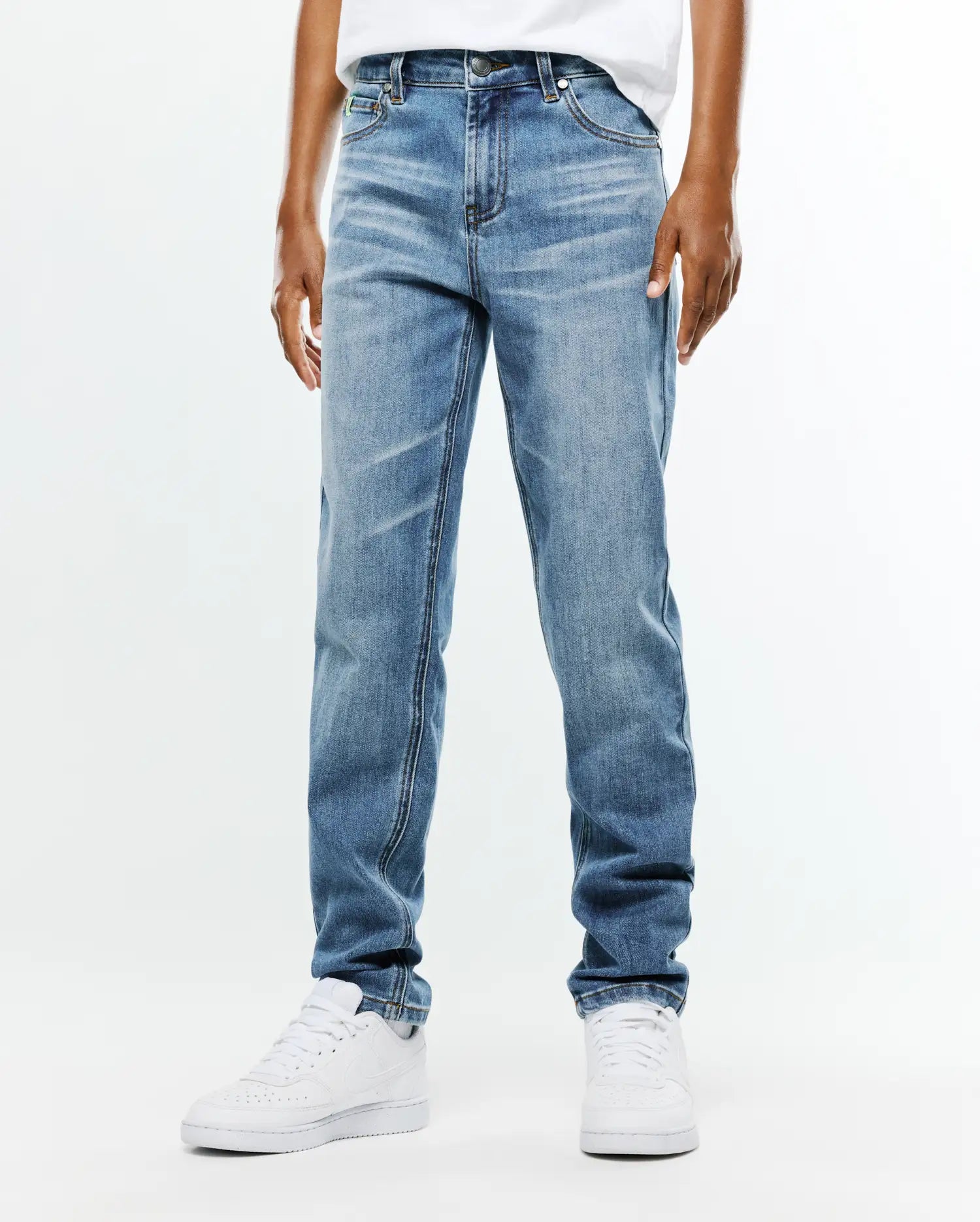 Psycho Bunny Kids Bottoms Emerson Slim Fit Jean jeans bambino lavaggio chiaro elasticizzati