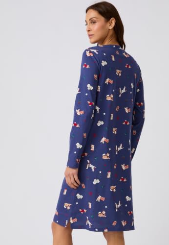 Damart Homewear Camicia da notte di Natale in puro cotone