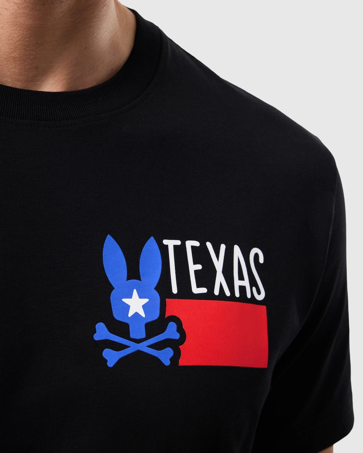 Psycho Bunny Men's Tees Texas City Tee T-shirt nera