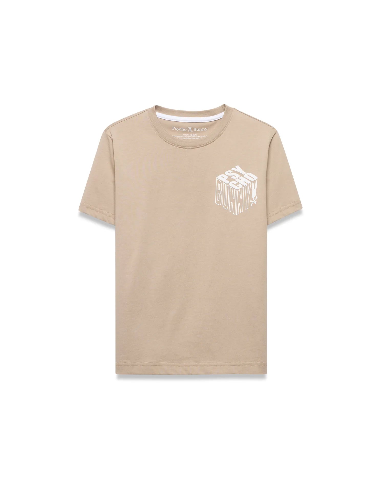Psycho Bunny Kids Tees Conan Pima Graphic Tee T-shirt Stone in cotone Pima