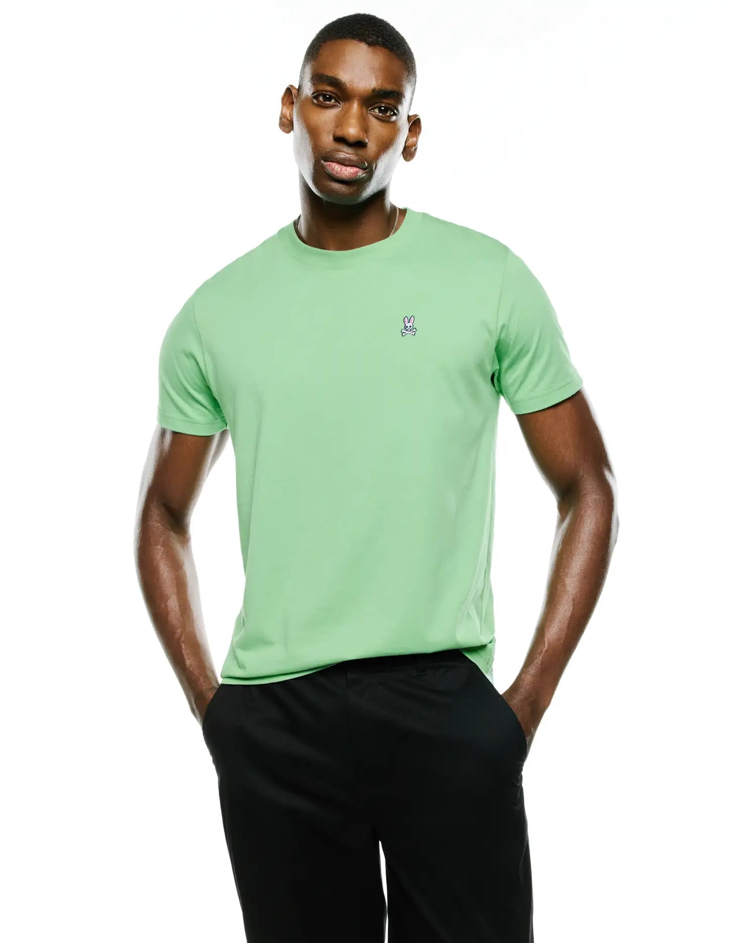 Psycho Bunny Men's Tees MEN'S CLASSIC PIMA CREW NECK TEE B6U014F200 maglietta Ming