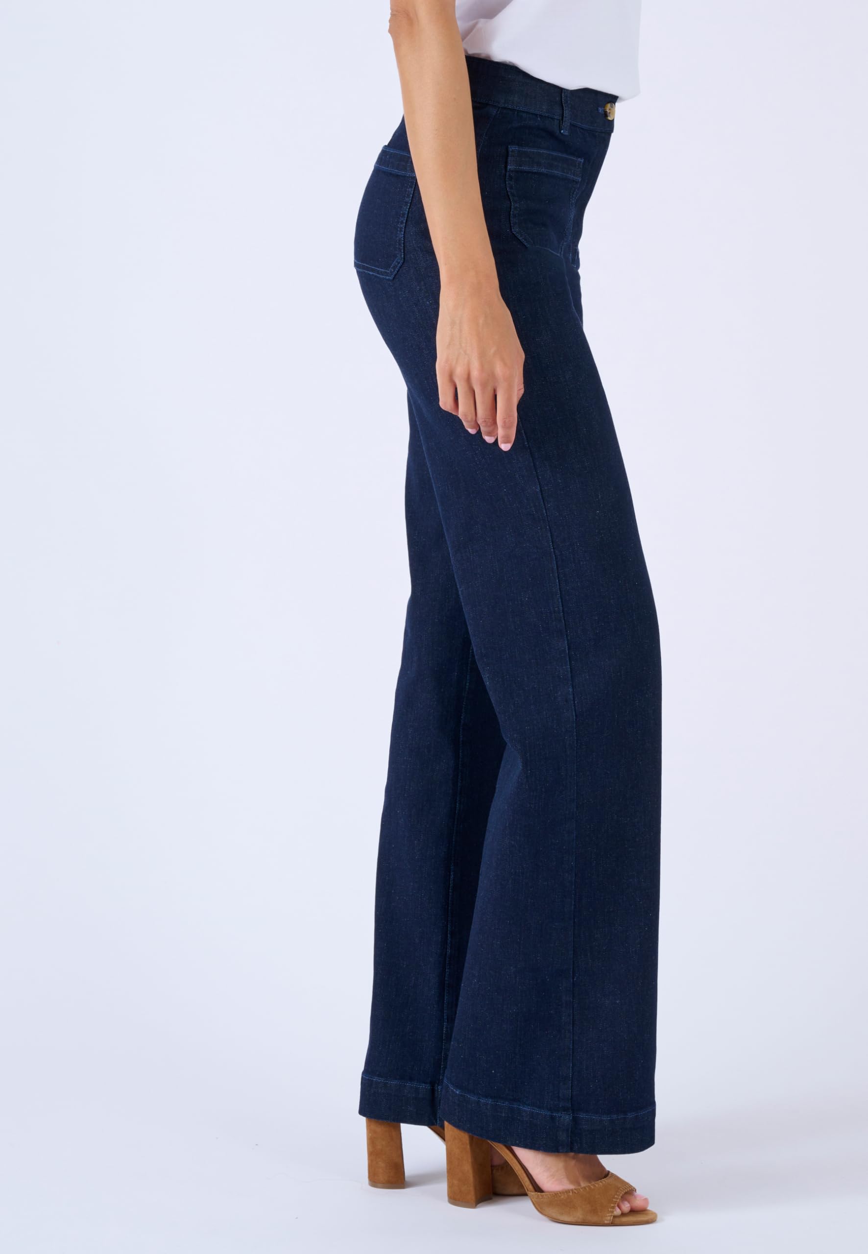 Damart Prêt-à-porter Jeans Grandi Tasche Placcato jeans donna taglie 54-56