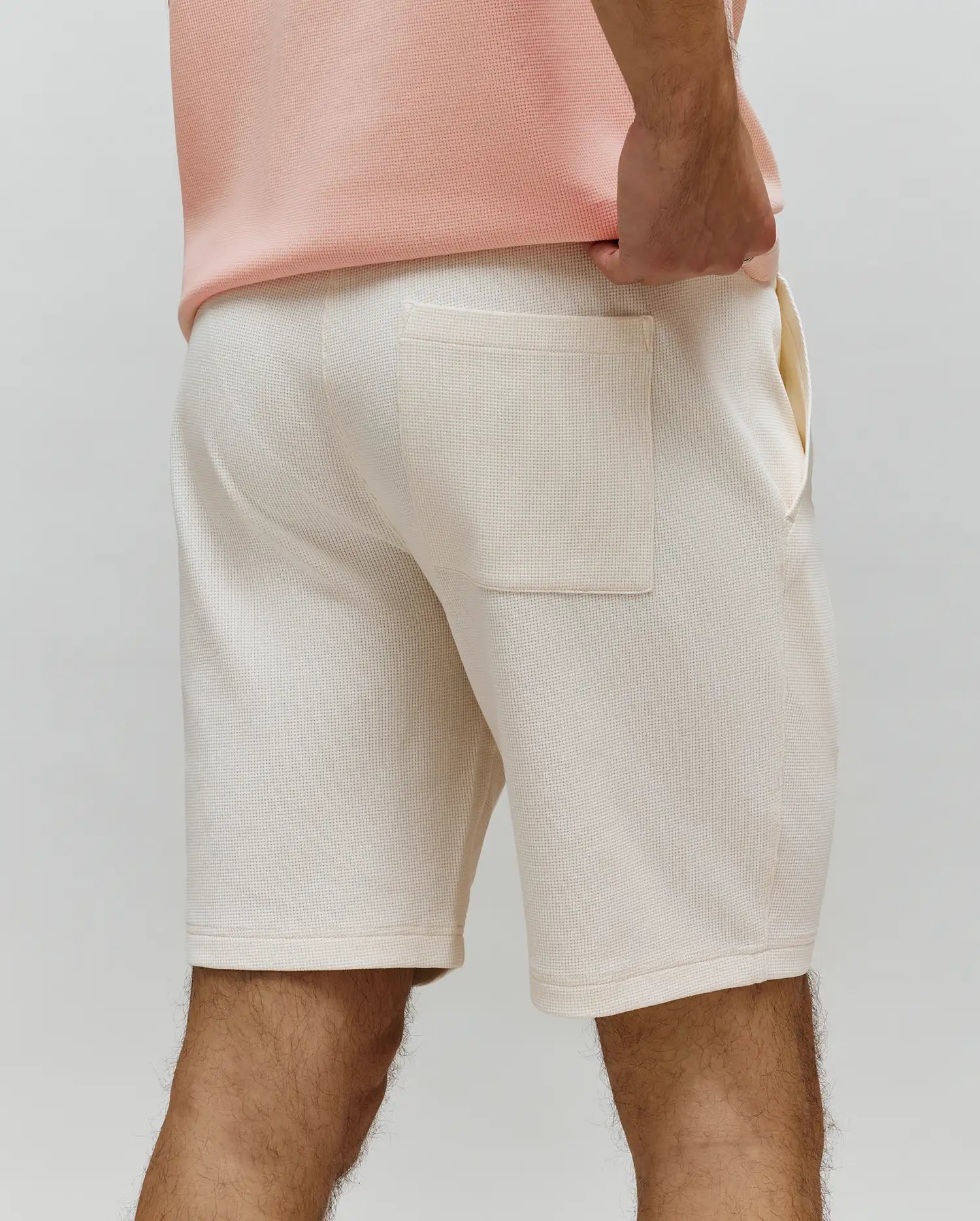 Psycho Bunny Men's Shorts Maxton pantaloncini waffle avorio classici