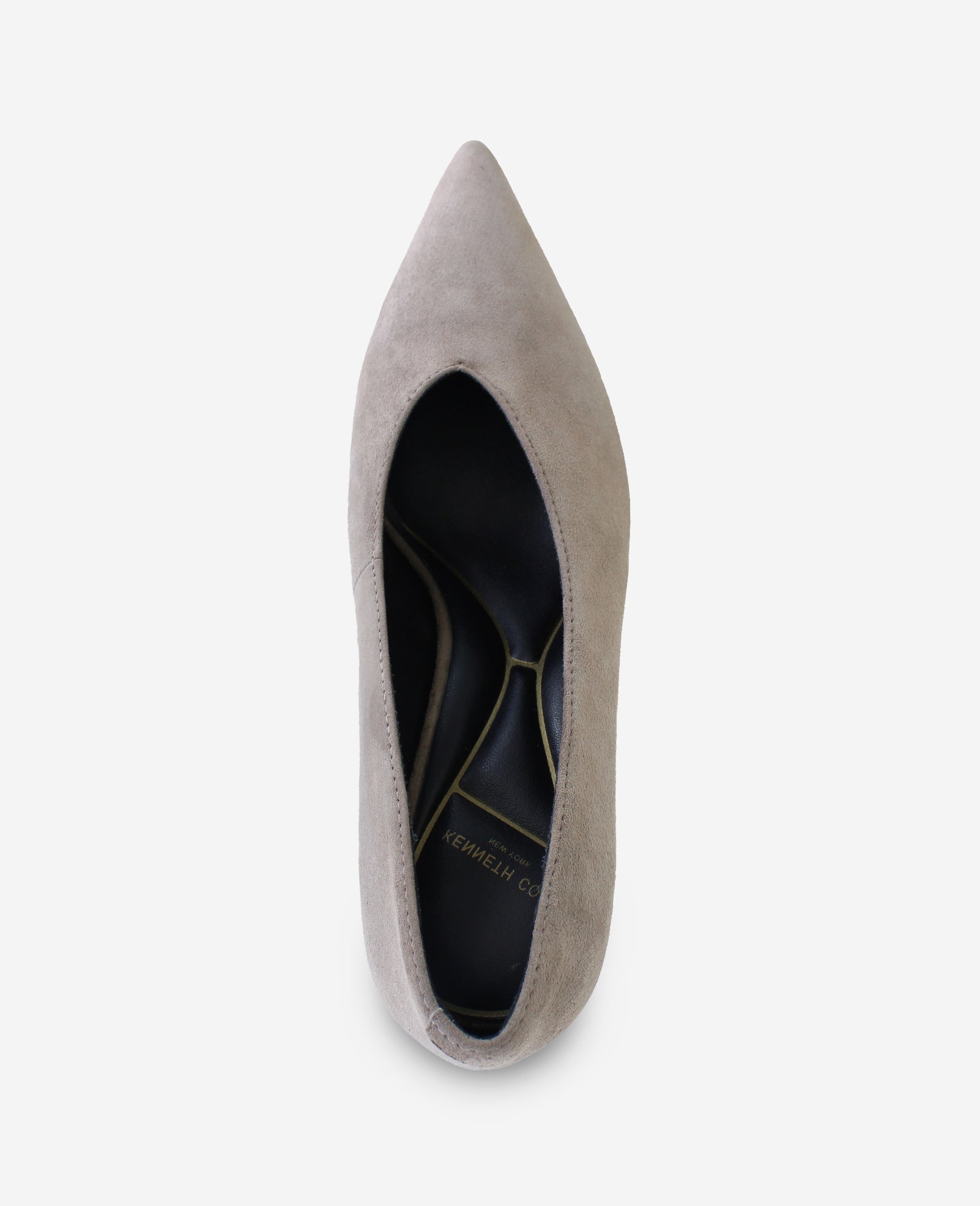 Kenneth Cole Reaction Shoes Perfecto Suede High Vamp Pump décolleté taupe scamosciate