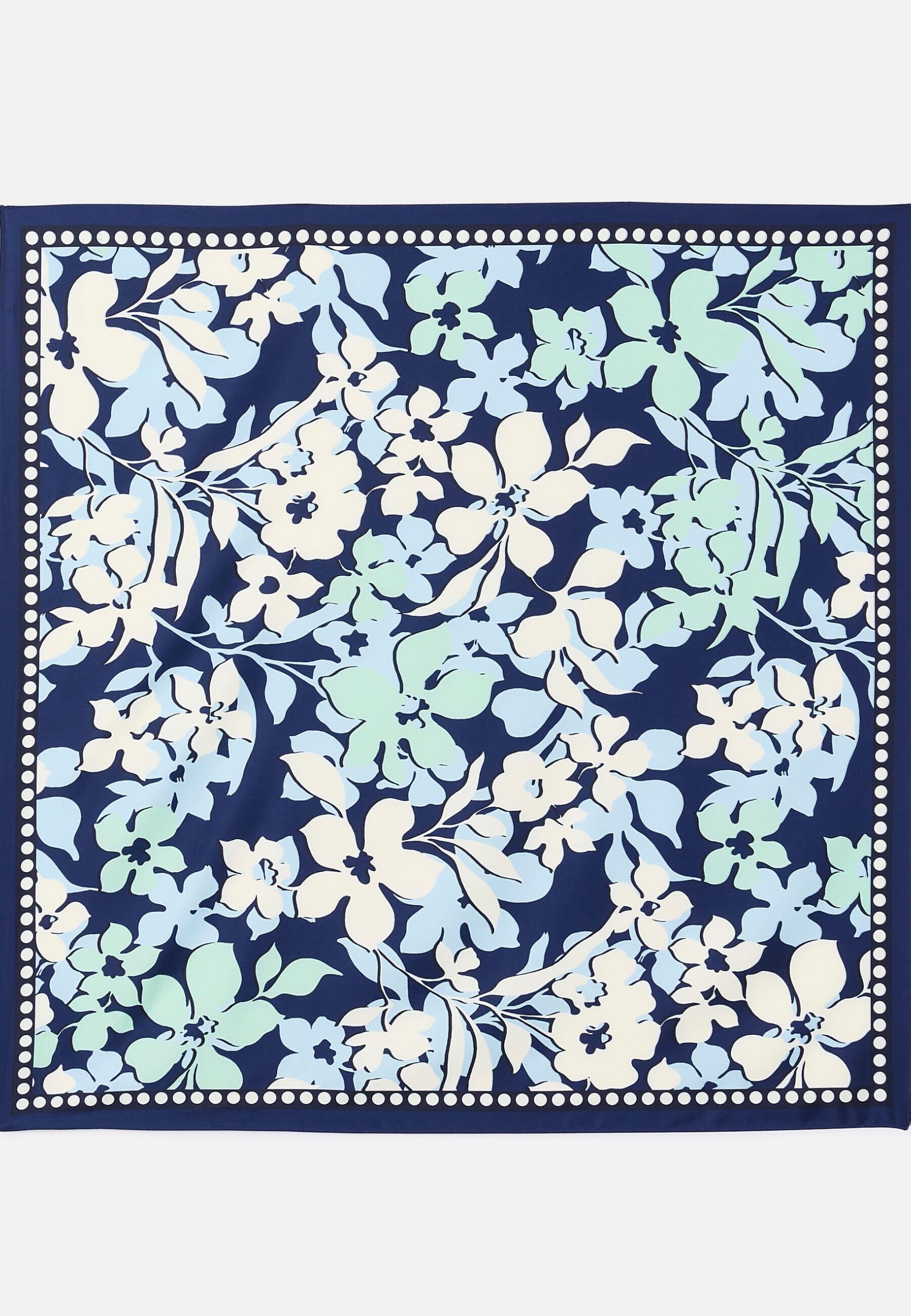 Damart Accessori sciarpa floreale a pois 90 x 90 cm