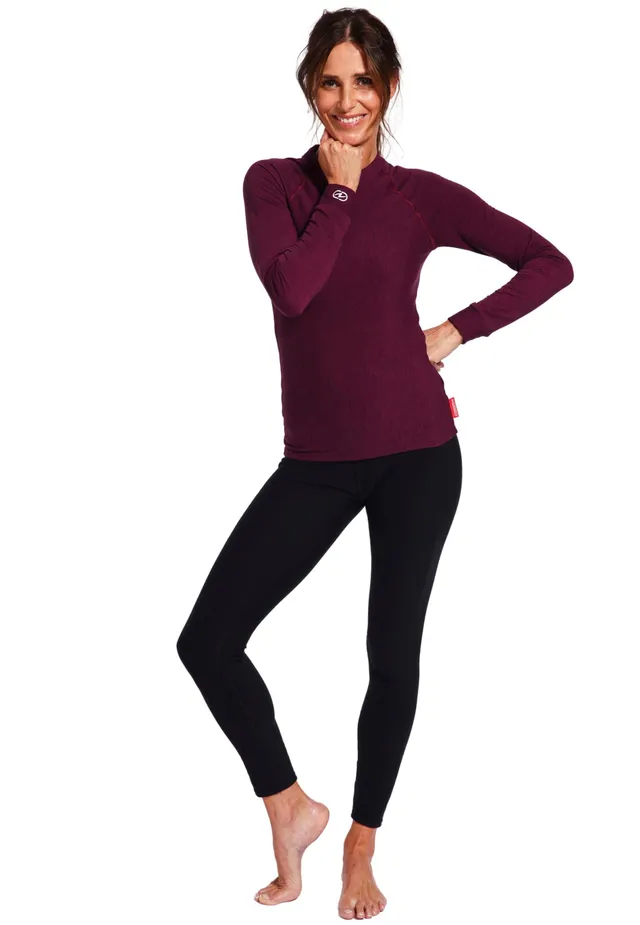 Damart Thermolactyl Maglietta Comfort 4 girocollo donna viola melange