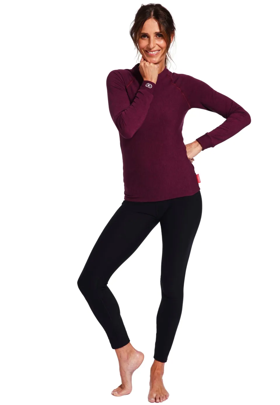 Damart Thermolactyl Maglietta Comfort 4 girocollo donna viola melange