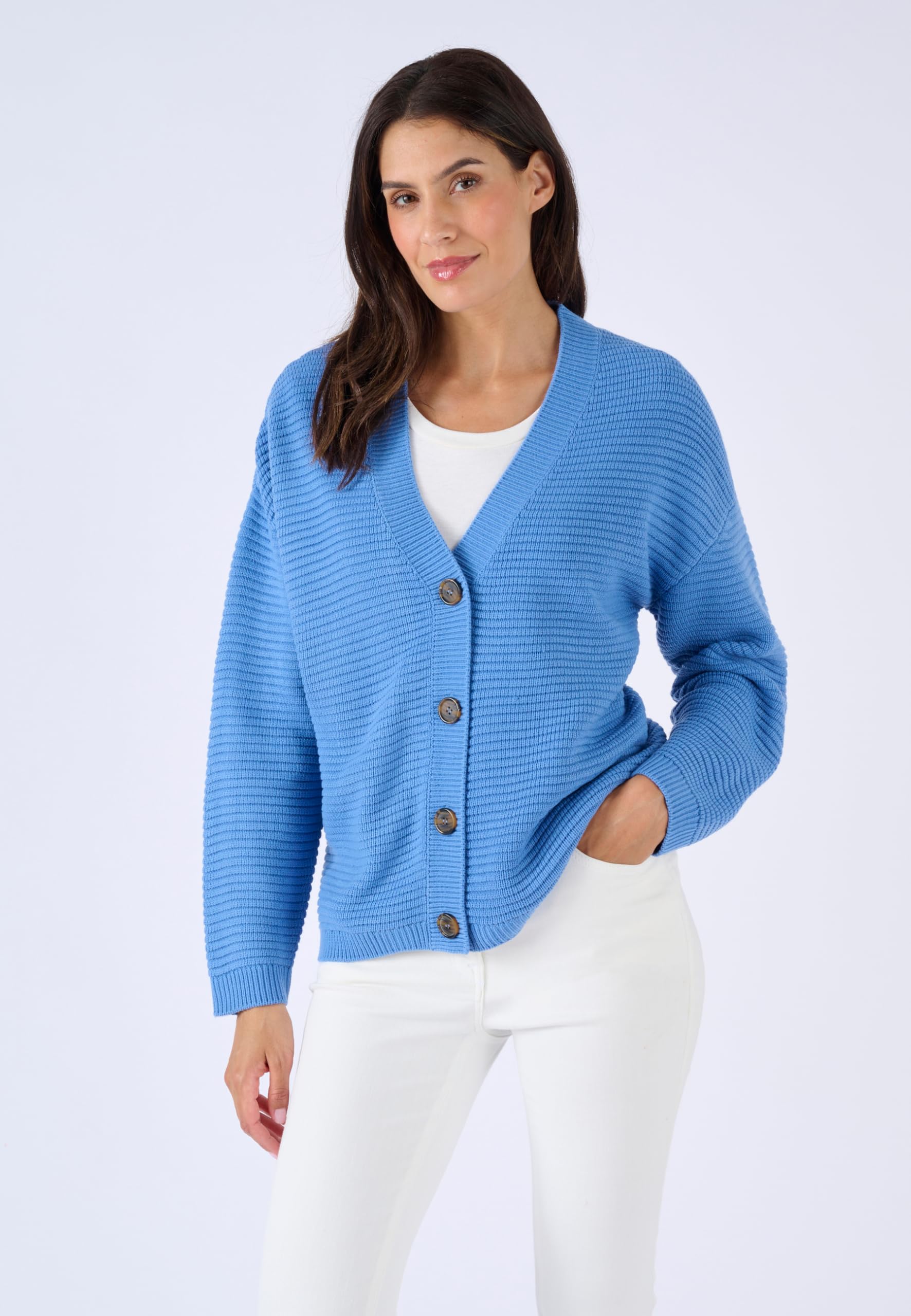 Damart Prêt-à-porter Gilet Maglia Ottomano donna 38-40 scollo a V