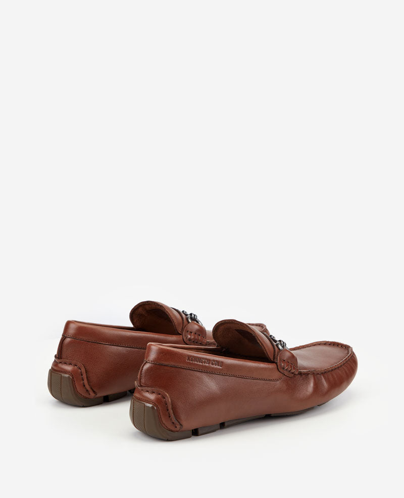 Kenneth Cole Reaction Shoes Theme Bit Driver mocassini cognac in pelle
