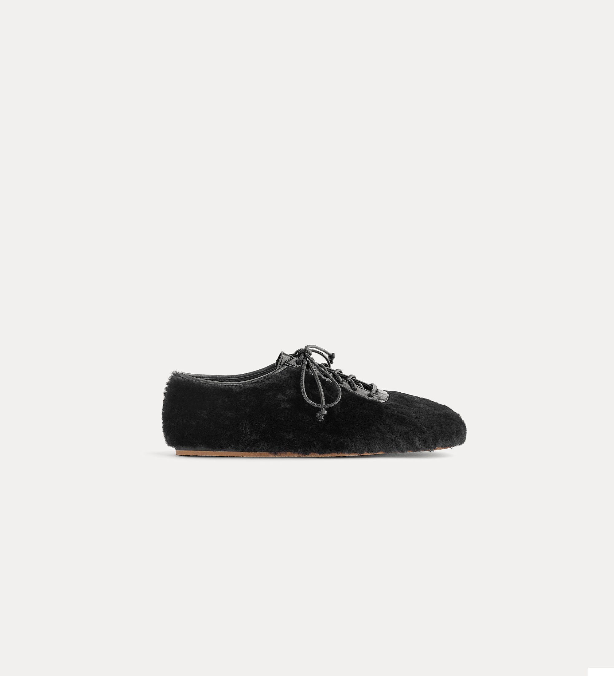 Forte scarpe sheepskin lace-up shoes scarpe nero