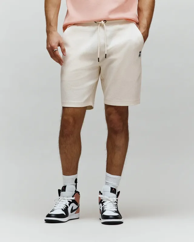 Psycho Bunny Men's Shorts Maxton pantaloncini waffle avorio classici