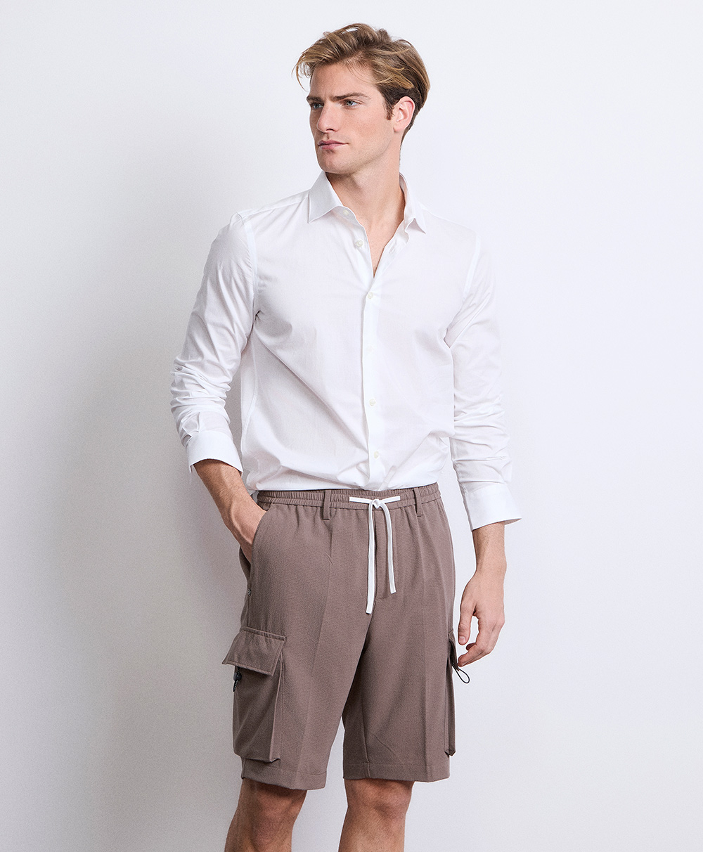 Markup Uomo Pantaloni & Bermuda Bermuda cargo seersucker