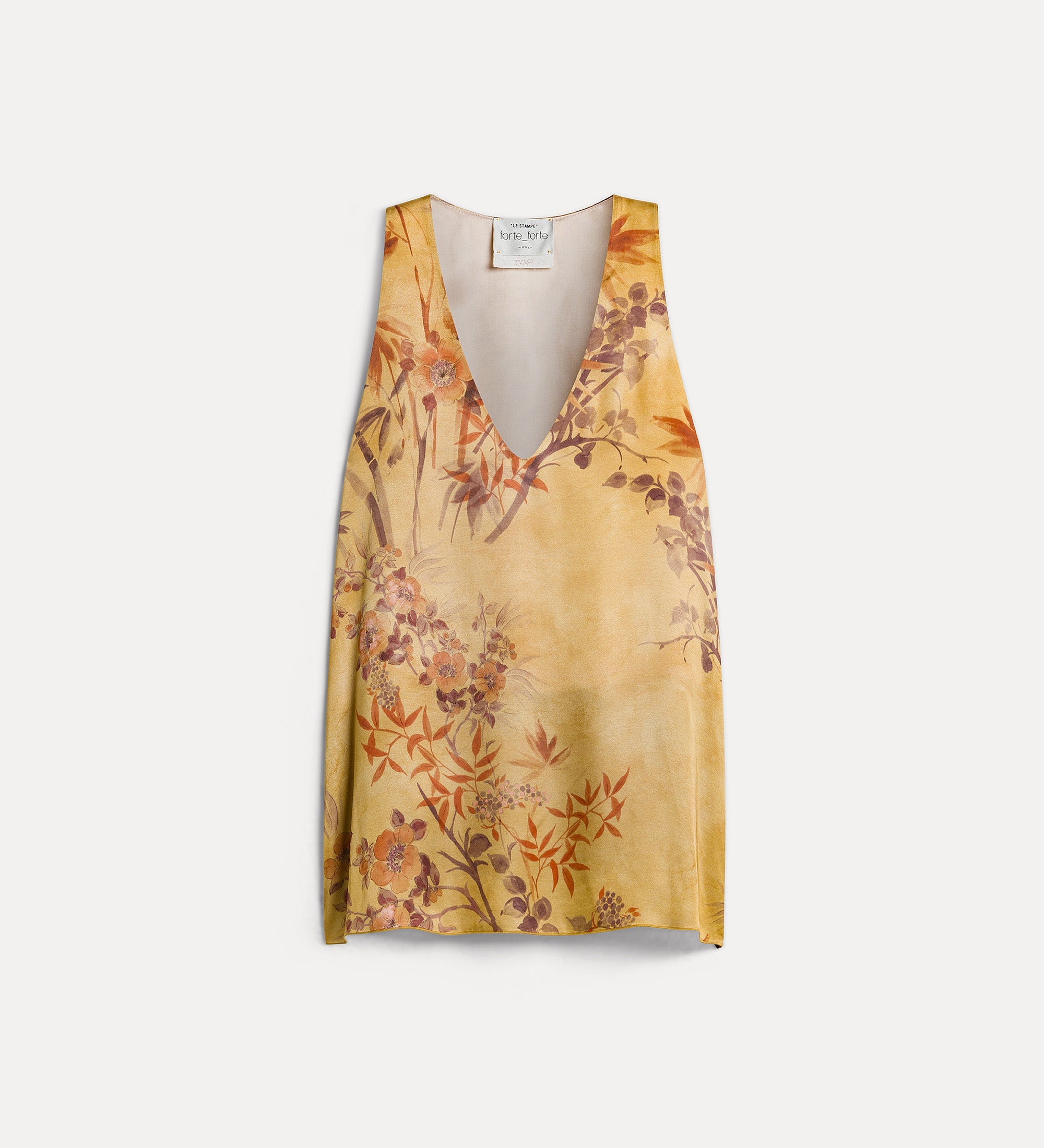 Forte top Le Bambou Secret top in raso heliodore smanicato