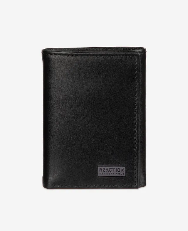 Kenneth Cole Reaction Belts, Wallets & Small Accessories Nappa Leather Trifold Wallet portafoglio nero RFID