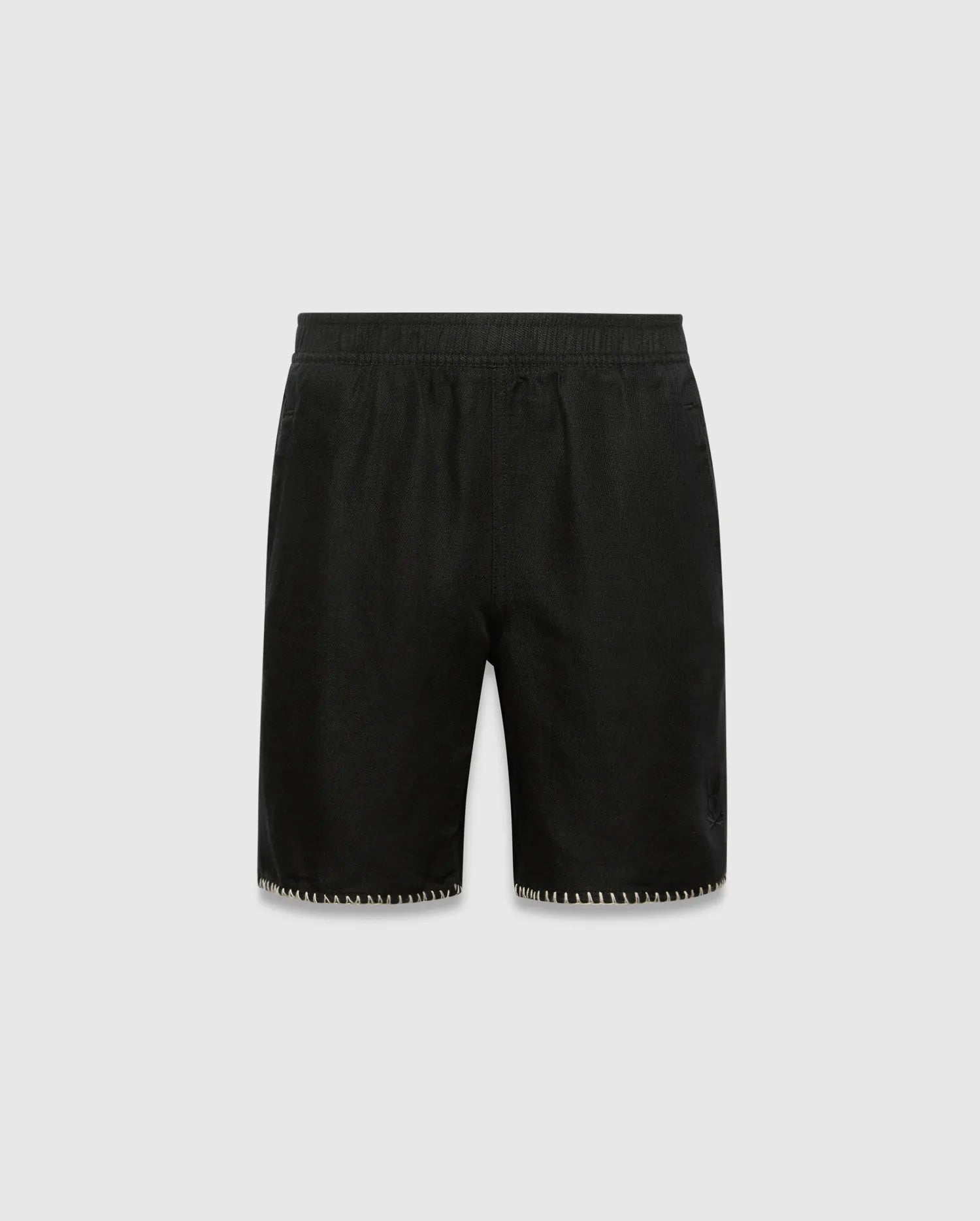 Psycho Bunny Kids Bottoms KIDS BRAD LINEN SHORT 4-8 1/4 KB0700013 bermuda nera in lino e cotone