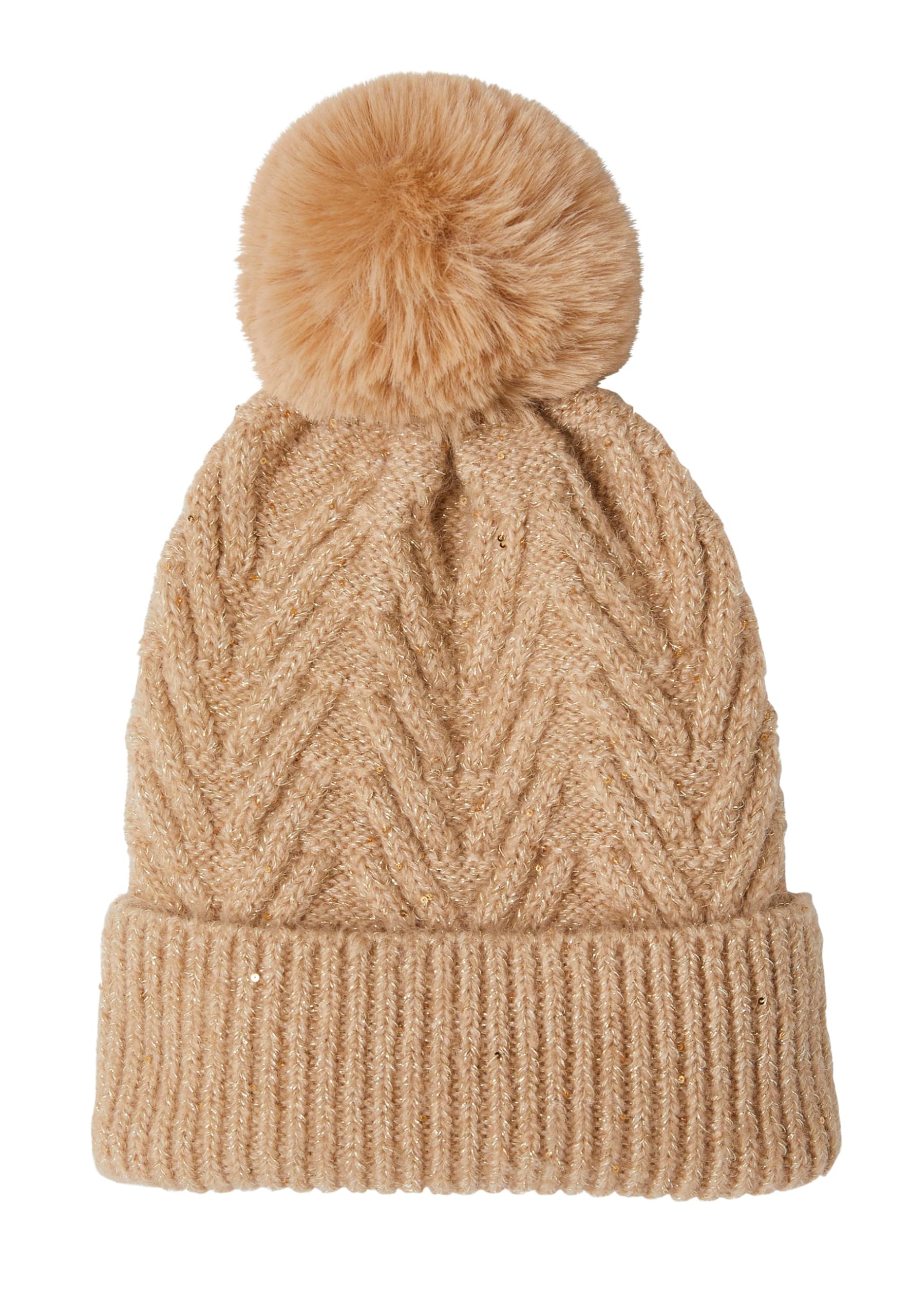 Damart Accessori Berretto con pompon da donna marrone taglia unica in lana