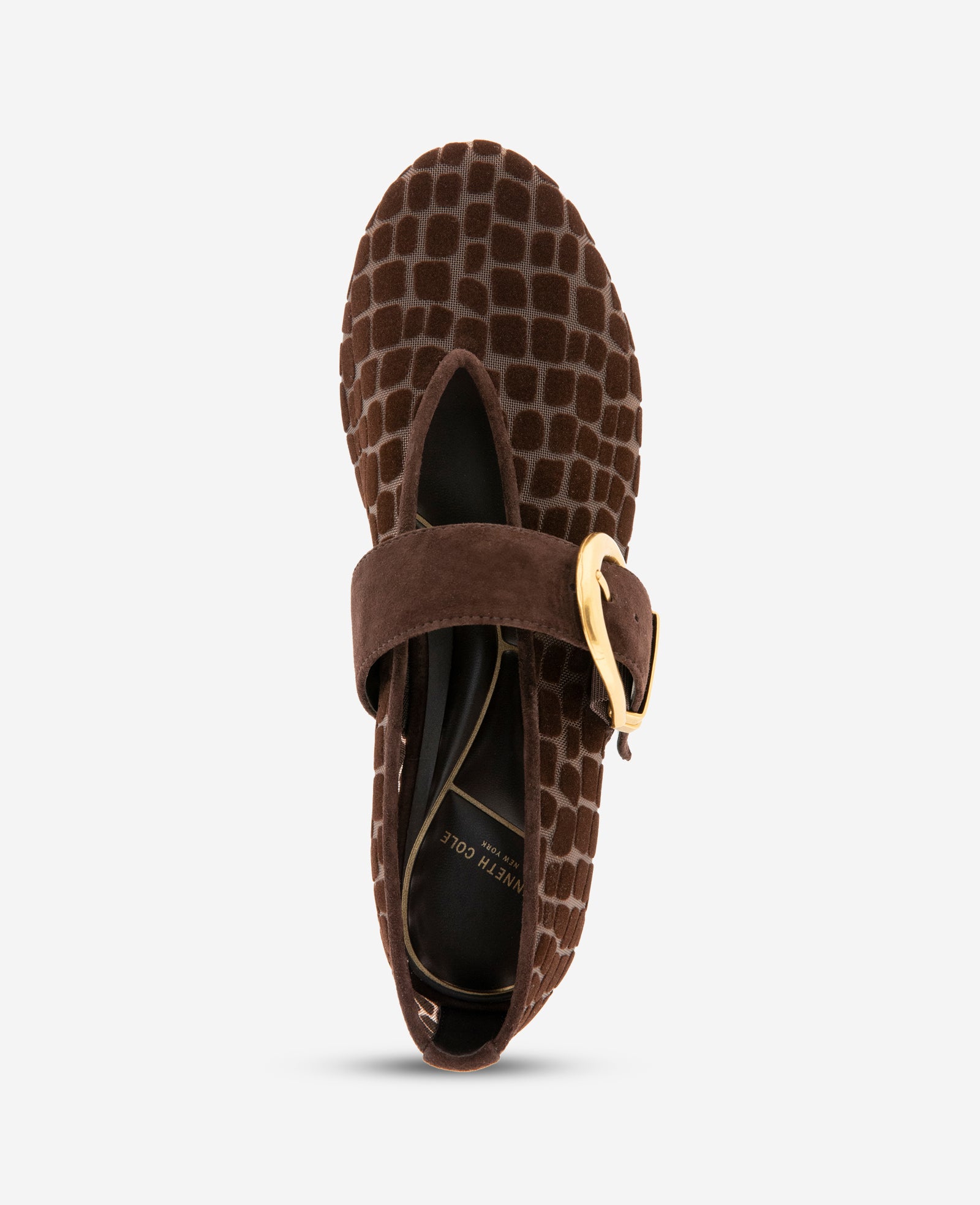 Kenneth Cole Reaction Shoes Tamarra Croco Mesh Ballet Flat ballerine marroni