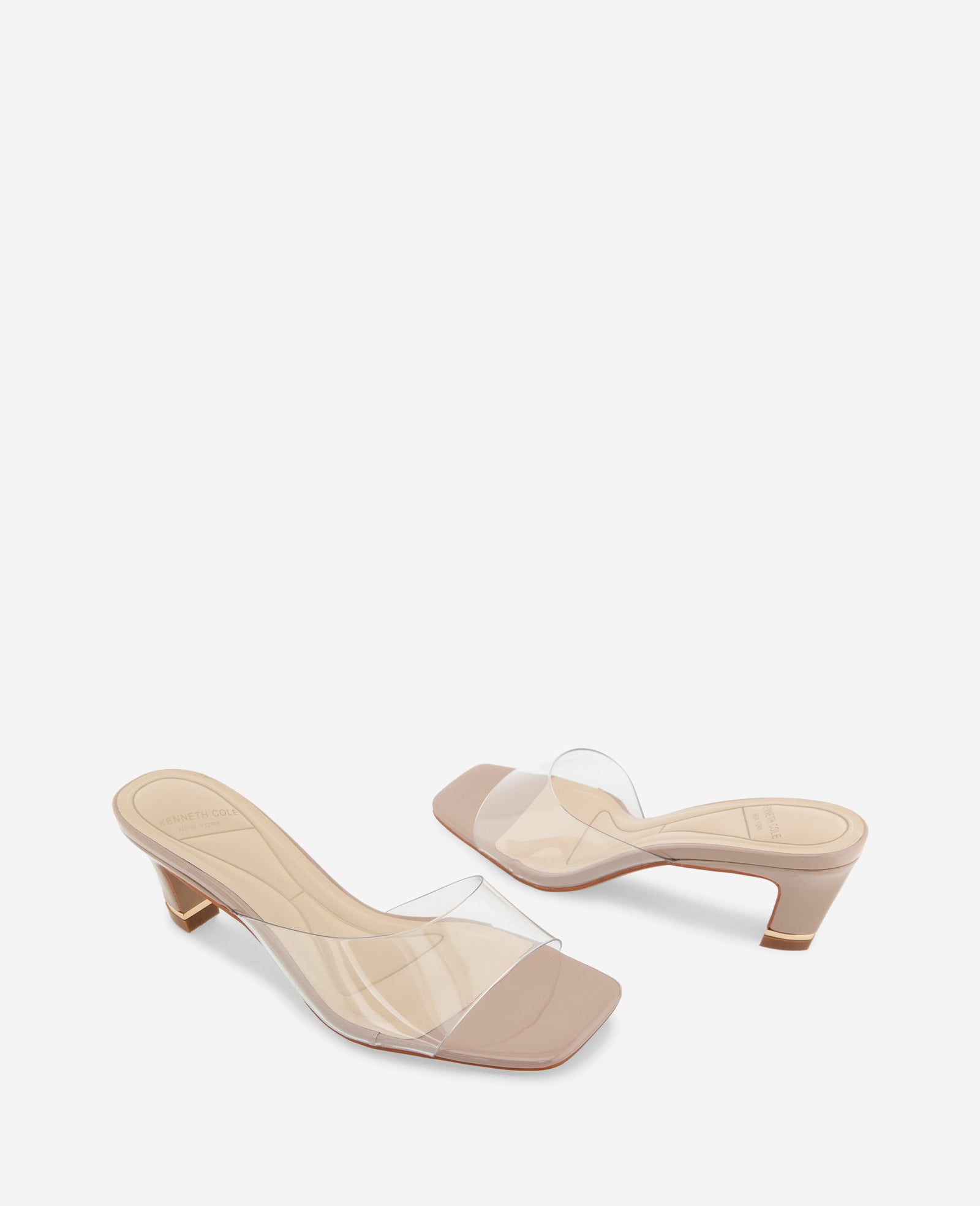 Kenneth Cole Reaction Shoes Arita Clear Open Toe Heel sandalo con tacco trasparente 5