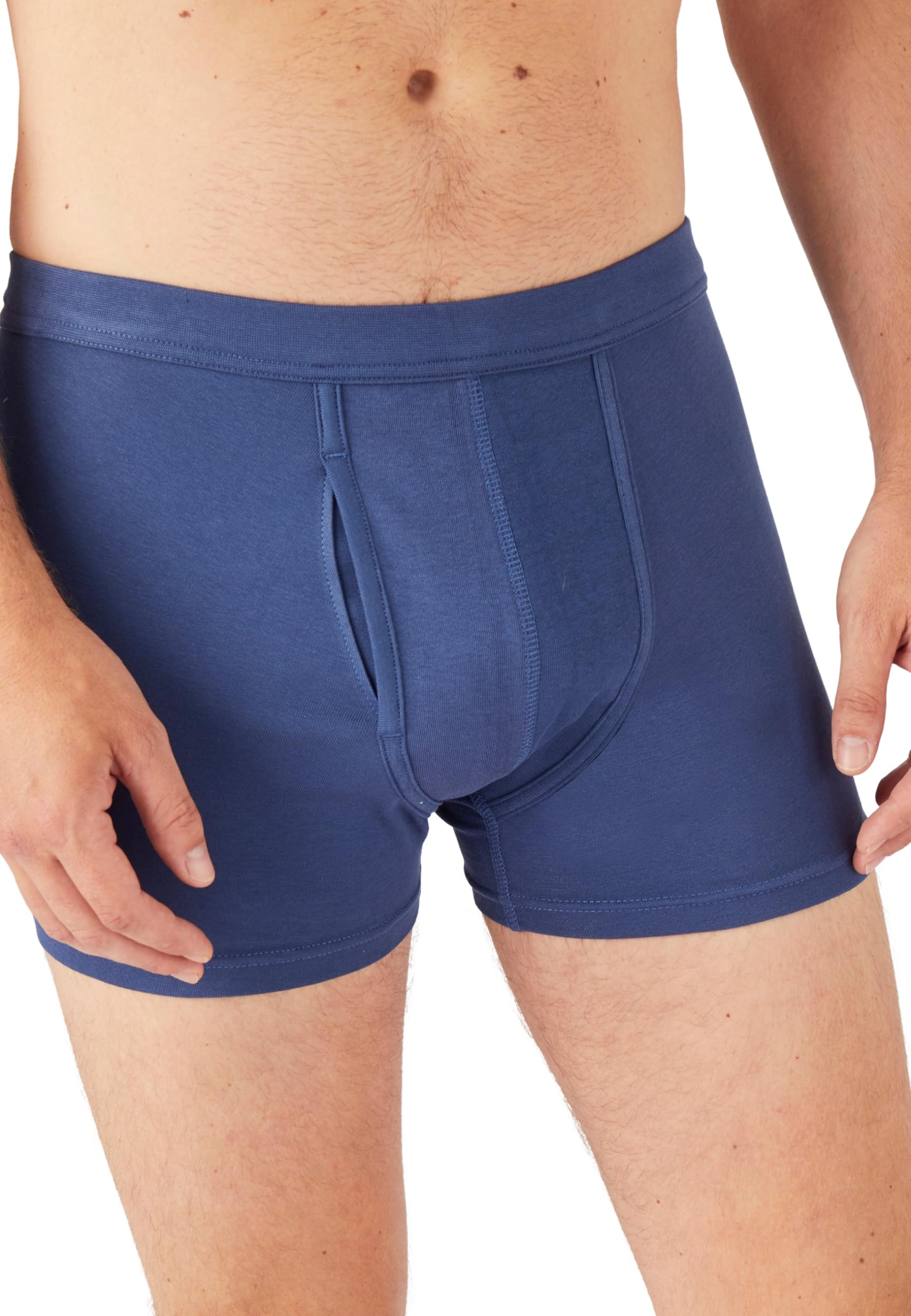 Damart Biancheria intima set 2 boxer aperti uomo M blu grigio cotone