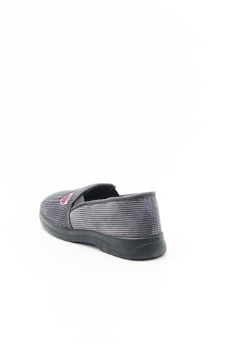Damart Calzature Pantofole da uomo in velluto a coste grigio 44 EU