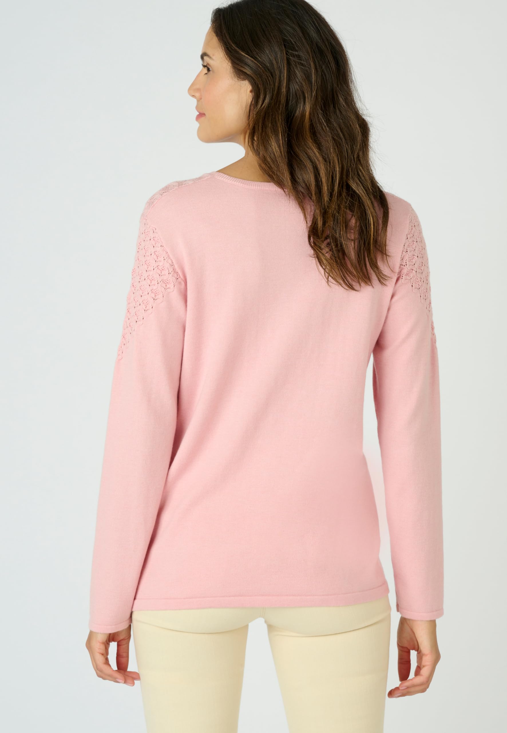 Damart Thermolactyl maglione punto fantasia donna rosa caldo