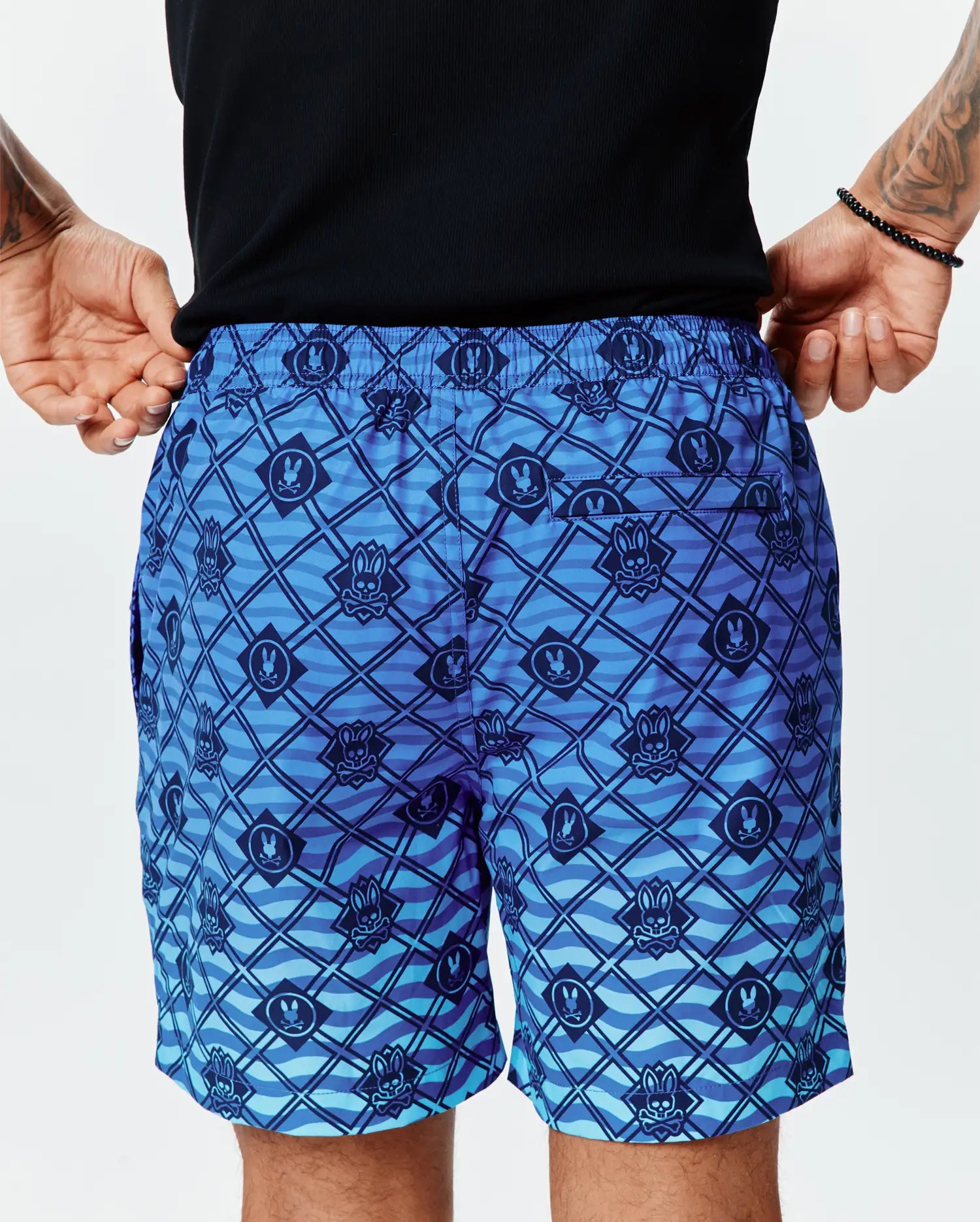 Psycho Bunny Men's Swimwear Tobias Gradient Swim Trunk 6" costume blu XS
