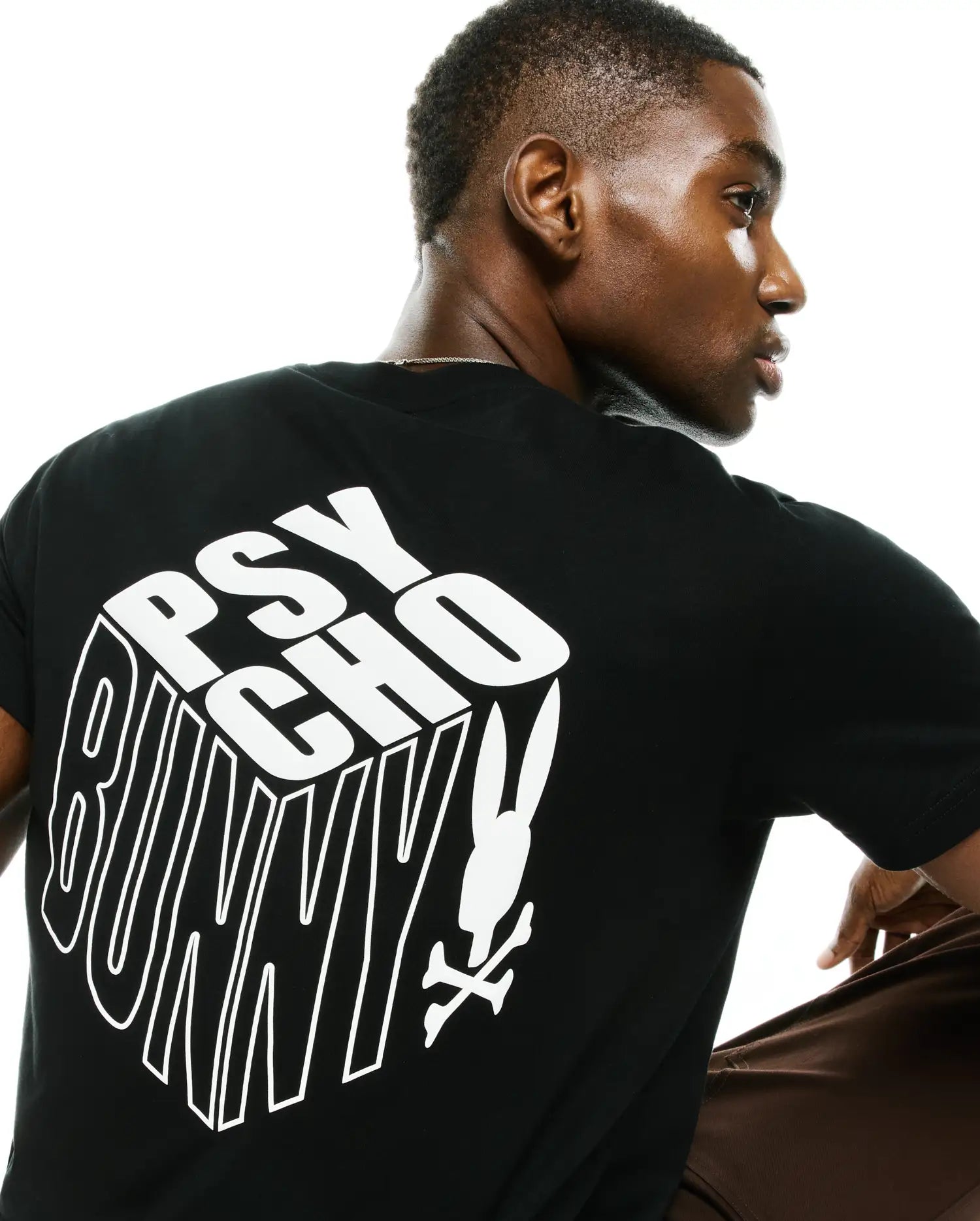 Psycho Bunny Men's Tees MEN'S CONAN PIMA BACK GRAPHIC TEE - MT0200396 t-shirt uomo nera