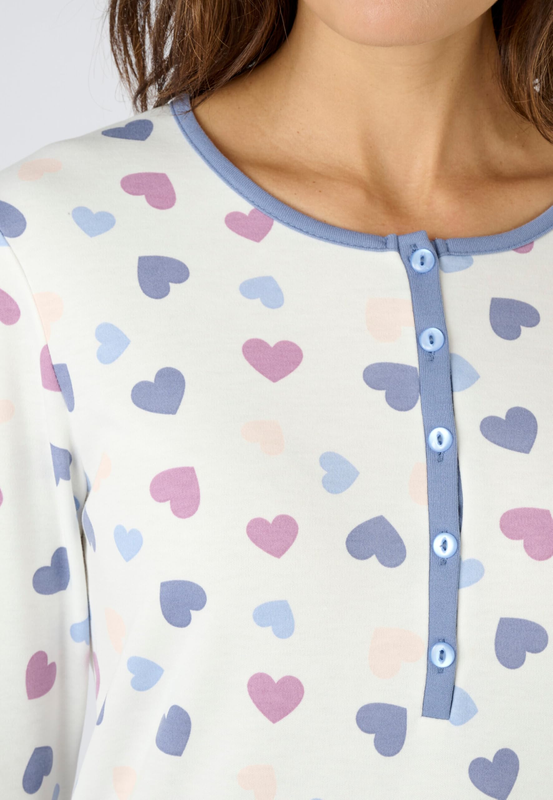 Damart Homewear camicia da notte Thermolactyl in maglia interlock