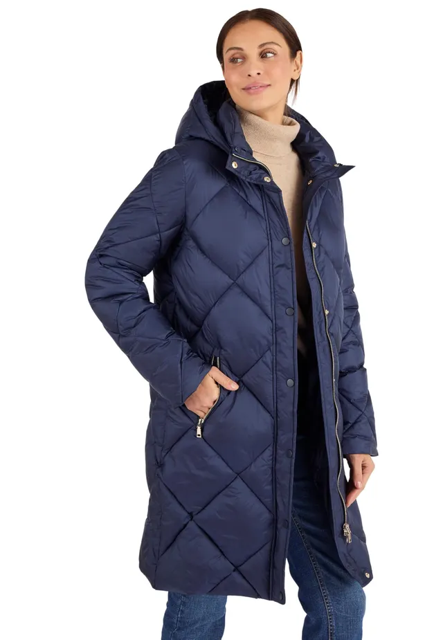 Damart Thermolactyl Maxi-piumino lucido 38-40 blu marino idrorepellente