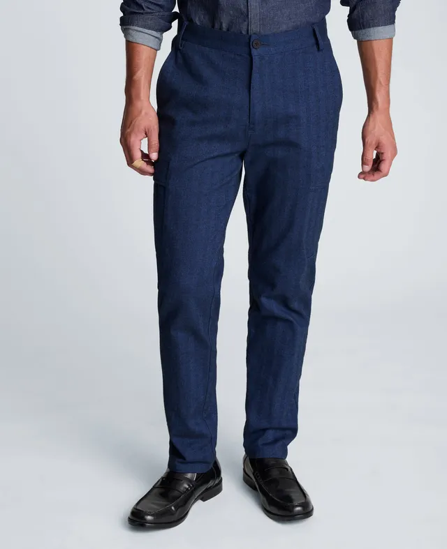 Kenneth Cole Reaction Clothing Cargo Pant pantaloni cargo blu navy mix 30/30 elasticizzati