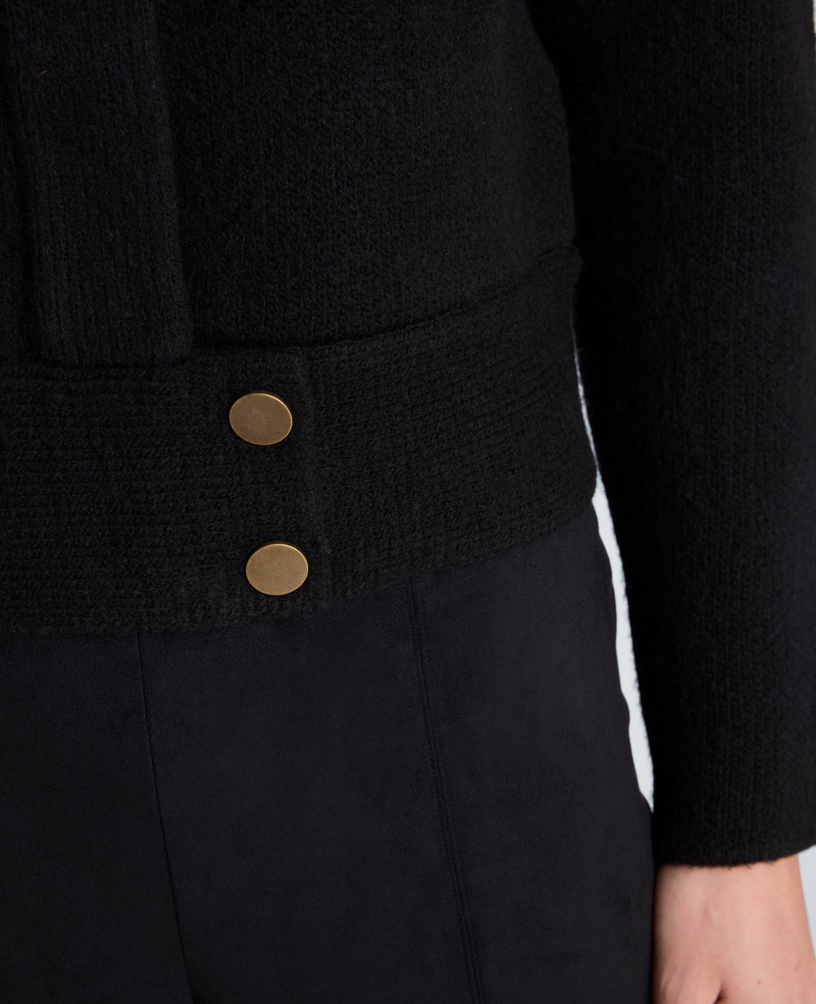Kenneth Cole Reaction Clothing Long Sleeve Utility Collar giacca nera