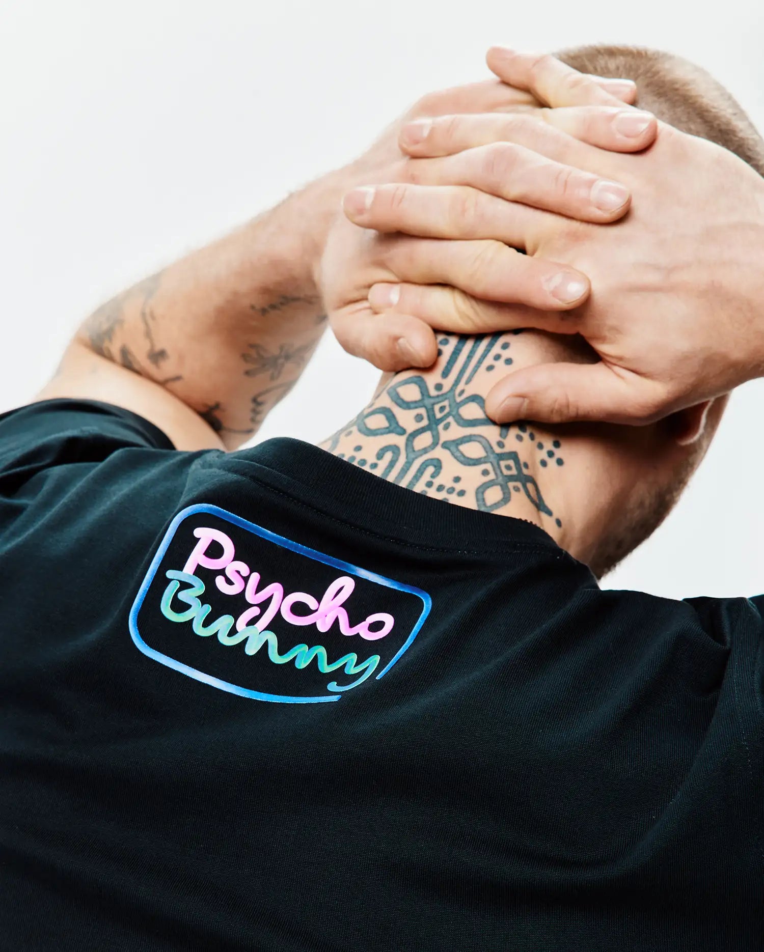 Psycho Bunny Men's Tees Dayton Graphic Tee maglietta nera