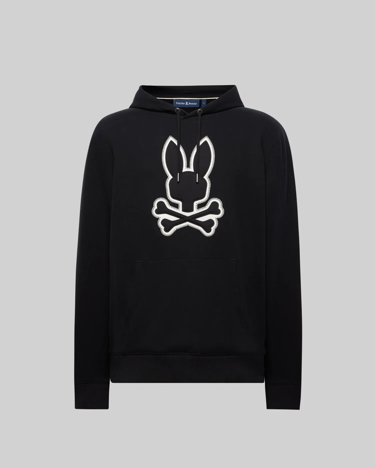 Psycho Bunny Men's Sweatshirts & Hoodies Gage Patch Hoodie MT0500089 felpa nera