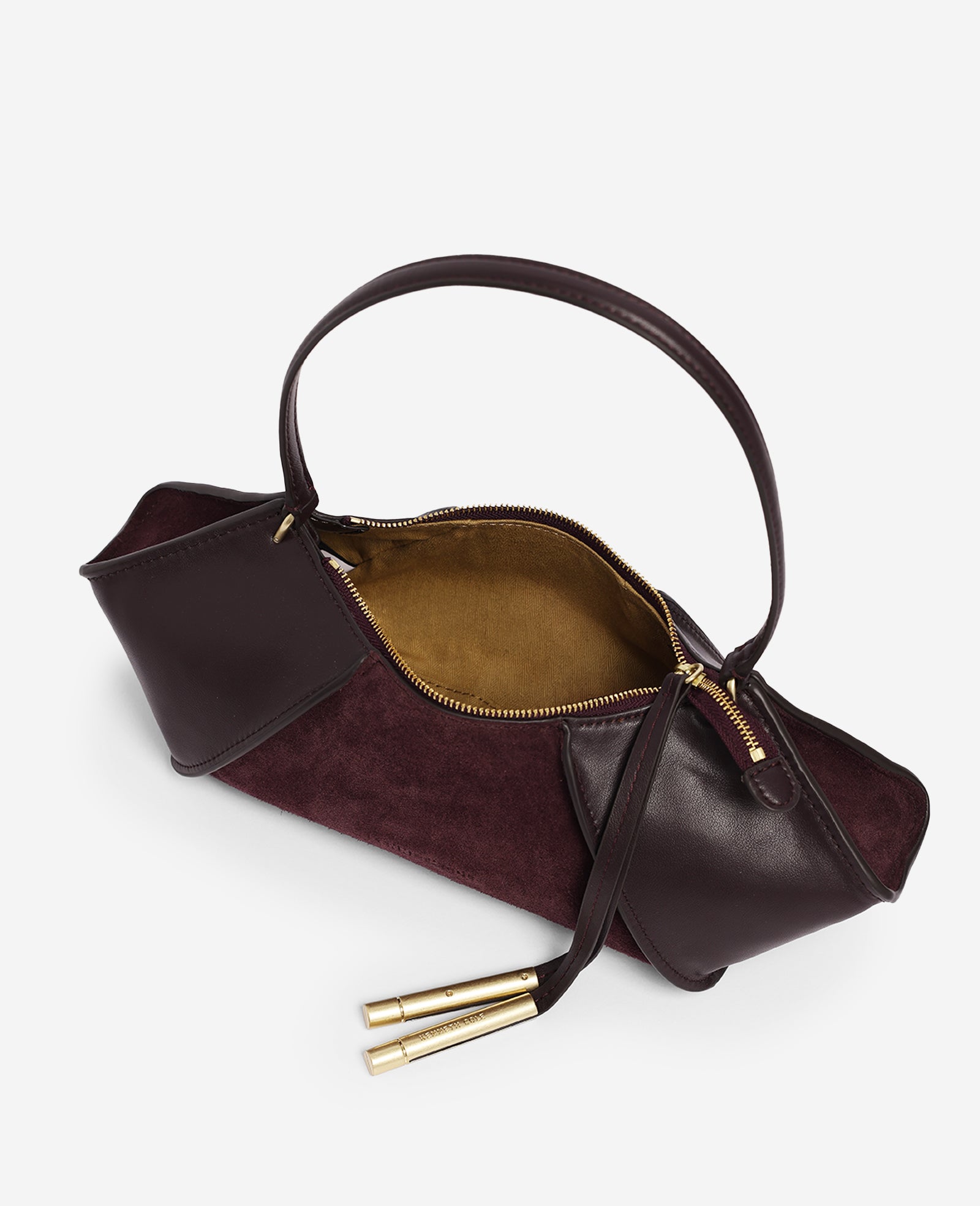 Kenneth Cole Reaction Bags Crosby Suede Shoulder Bag borsa a spalla prugna in pelle