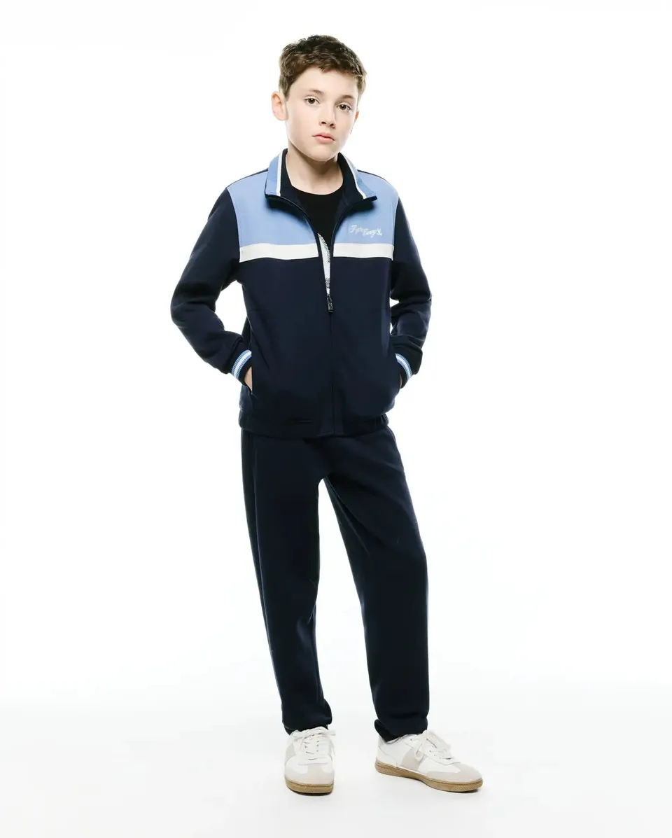 Psycho Bunny Kids Outerwear KIDS' JACQUES PIQUE TRACK JACKET KT0500118 giacca blu