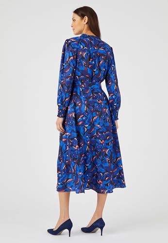 Damart Prêt-à-porter Abito-camicia in tessuto elegante jacquard floreale svasato