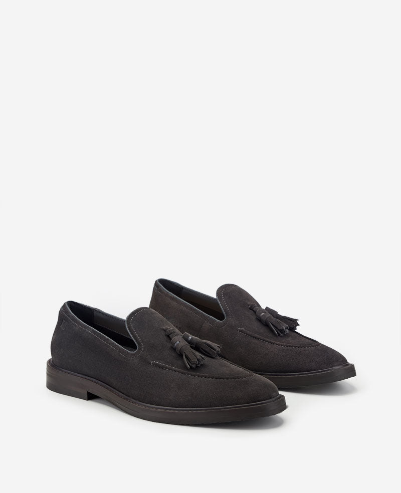 Kenneth Cole Shoes Madison Slip-on Loafer mocassino uomo camoscio Charcole