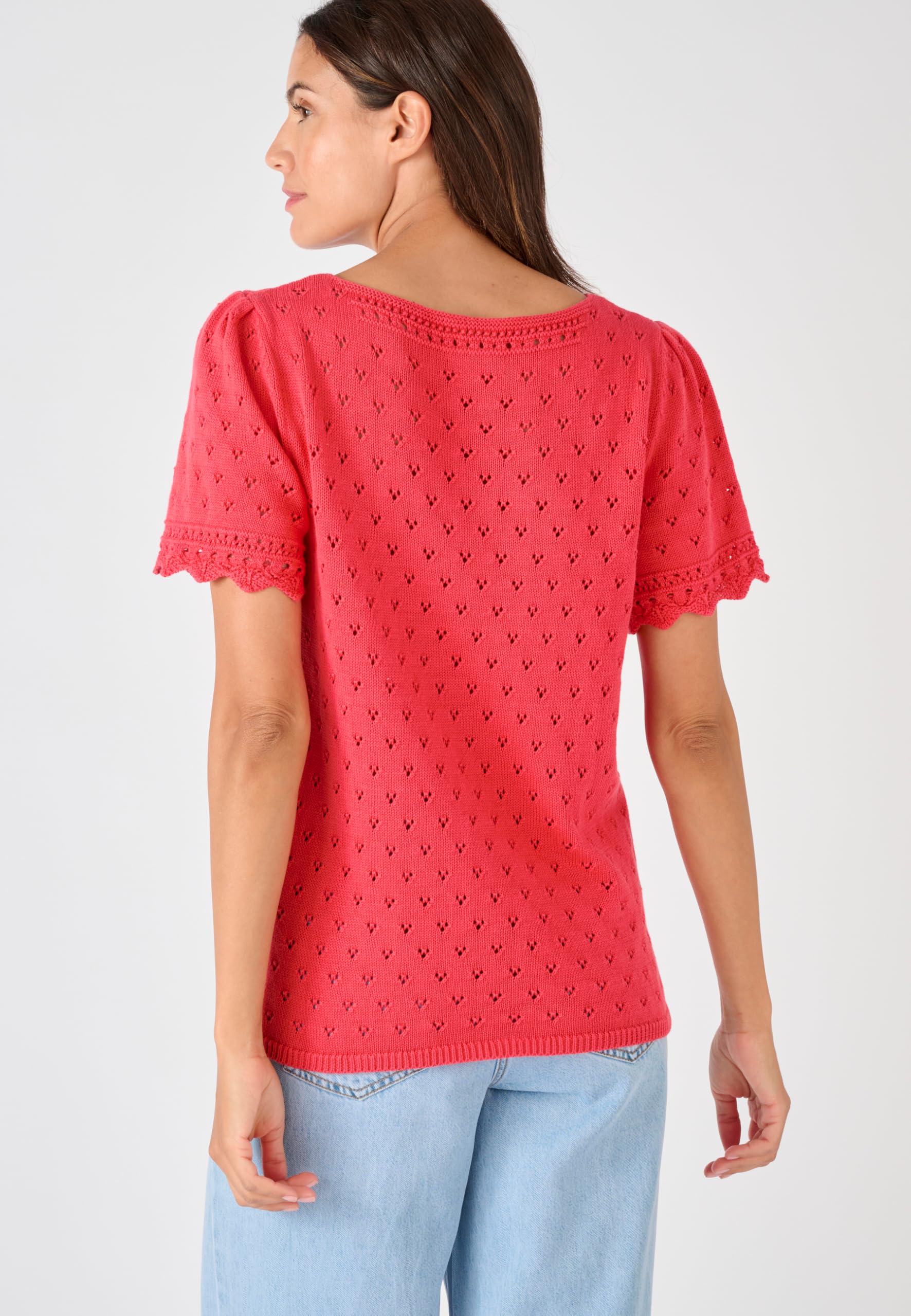 Damart Prêt-à-porter Maglione Gioco Di Maglia Fantasia maglione in cotone