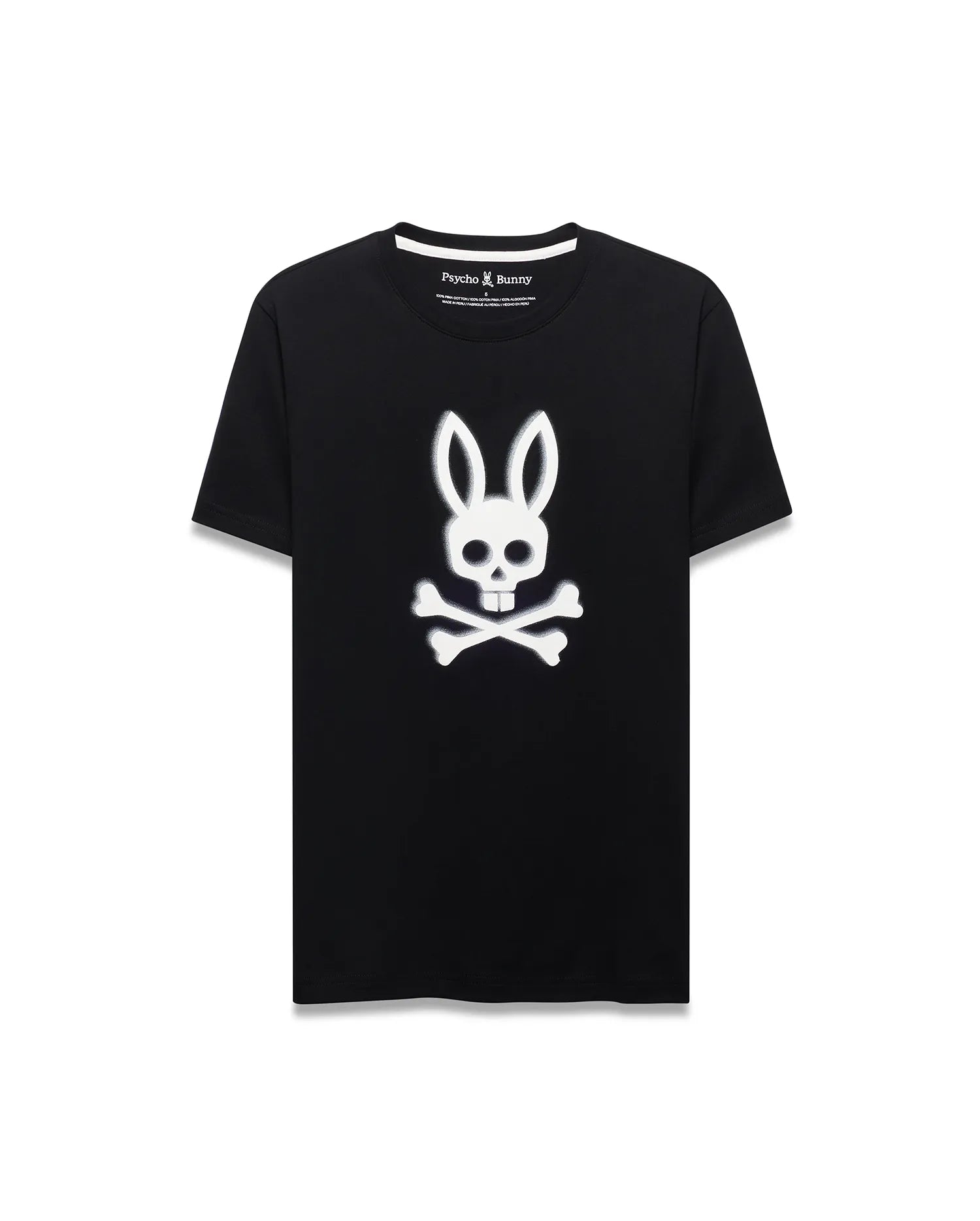 Psycho Bunny Men's Tees Emmanuel Pima Cotton Graphic Tee MT0200353 t-shirt nera Pima