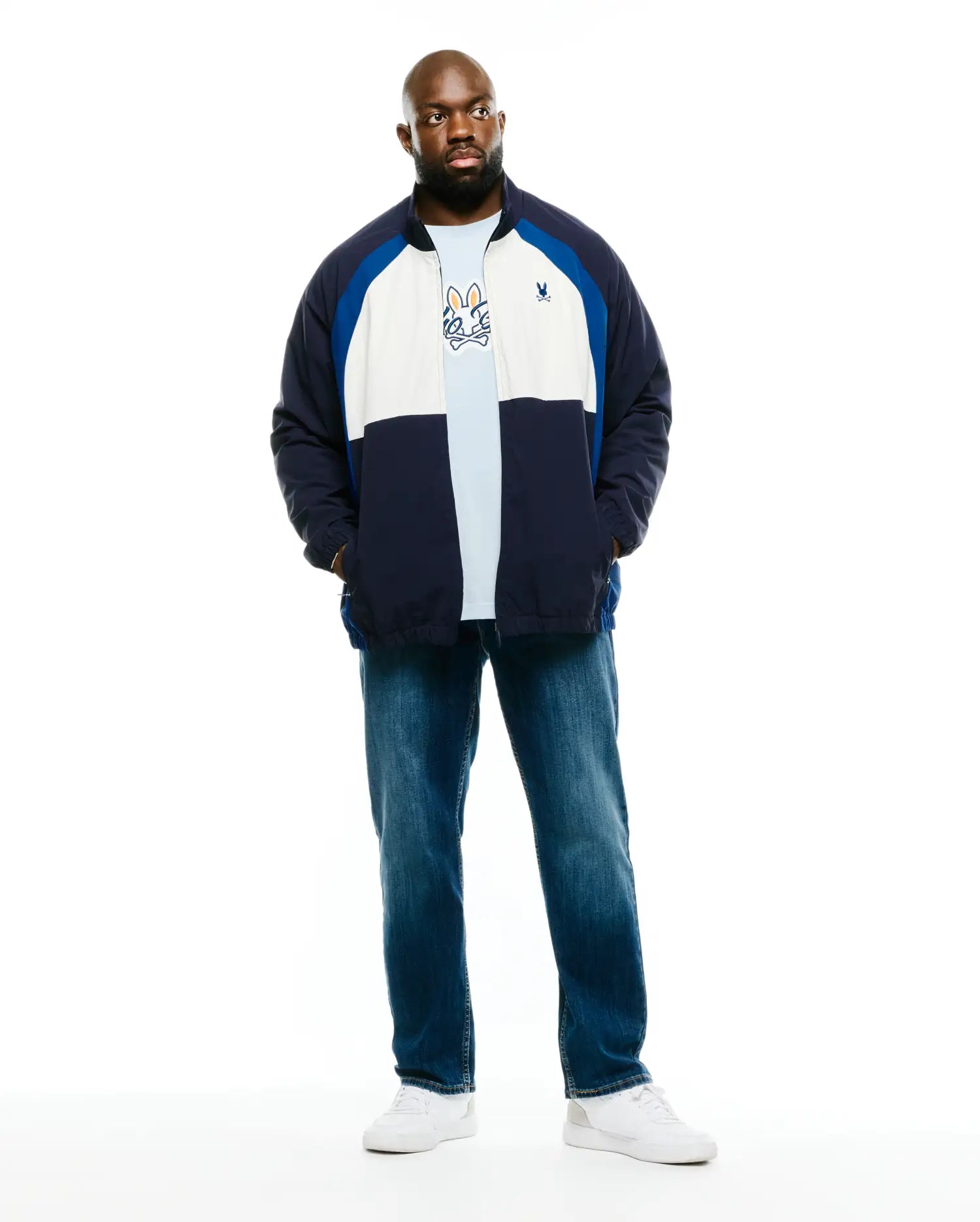 Psycho Bunny Big & Tall BIG AND TALL DIMITRI TRACK JACKET BT0500019 giacca blu