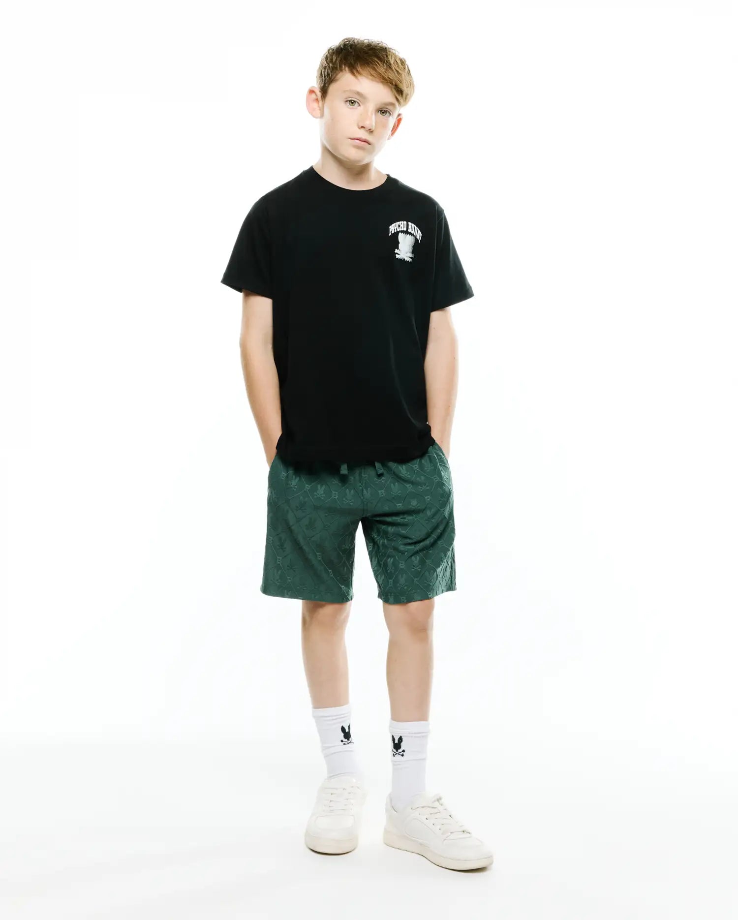 Psycho Bunny Kids Tees KIDS NATHANIEL BACK GRAPHIC TEE KT0200236 t-shirt nera