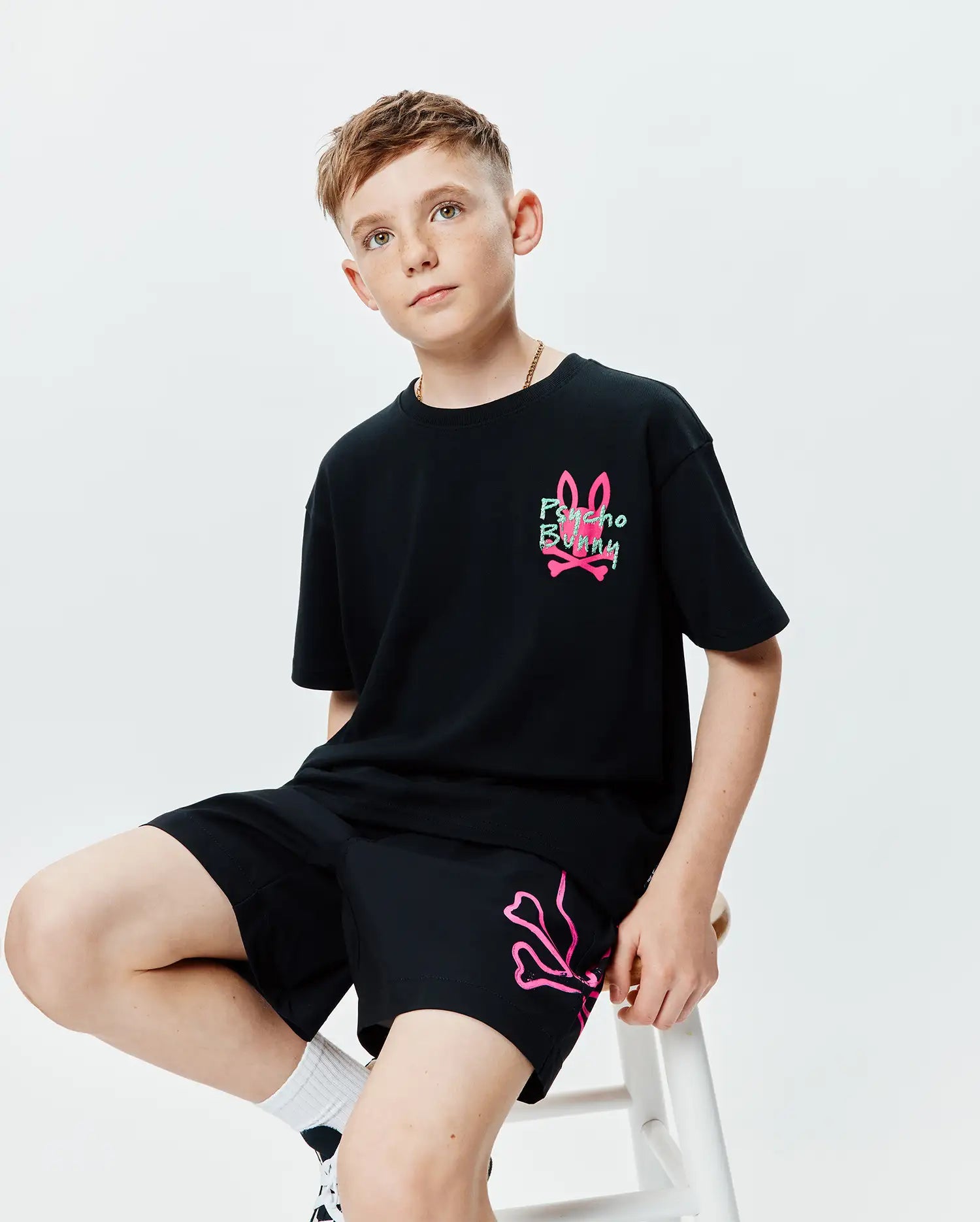 Psycho Bunny Duncan Oversized Tee T-shirt nera 2T